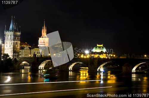 Image of Charles bridge at night