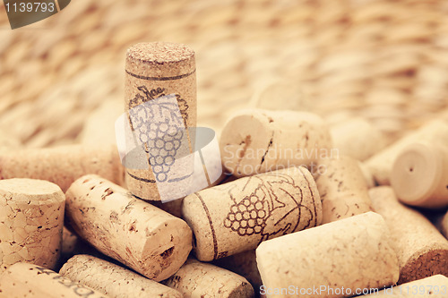 Image of wine corks backgrounds