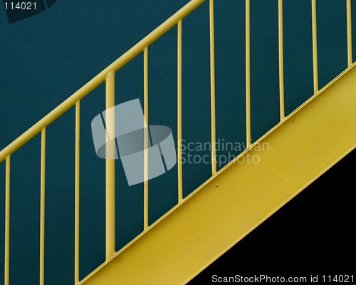 Image of Yellow Metal Staircase