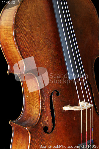 Image of Black Isolated Cello