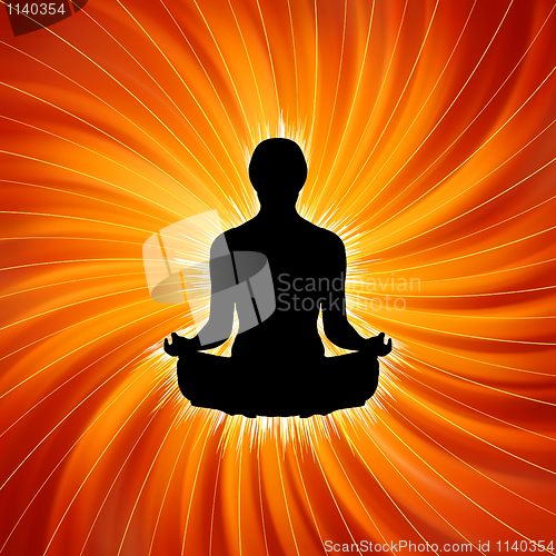 Image of Power of Yoga - Meditation. EPS 8