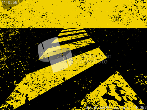 Image of A grungy and worn hazard stripes texture. EPS 8