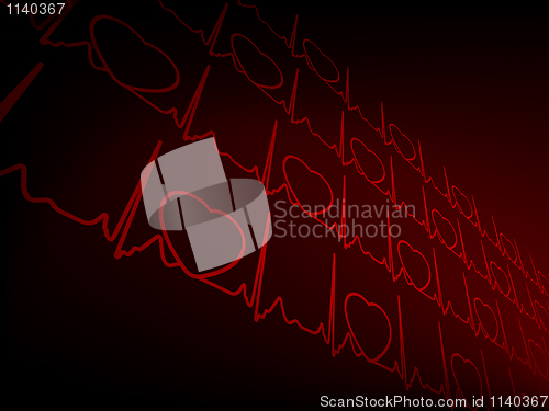 Image of Cardiogram EKG. EPS 8