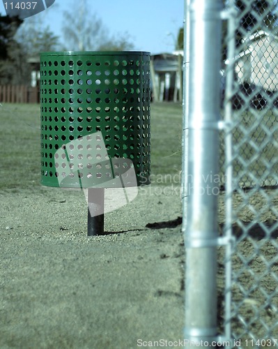 Image of Metal Garbage Can