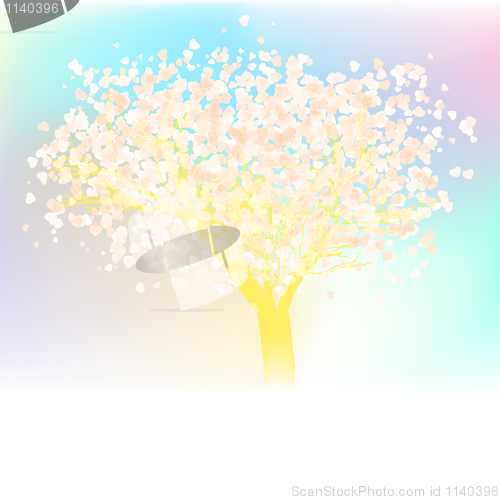 Image of Stylized love tree made of hearts. EPS 8