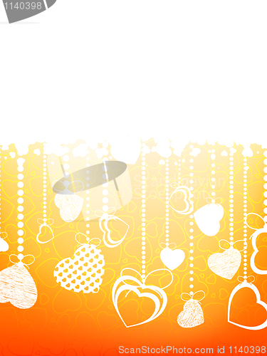 Image of Valentin`s Day card with heart. EPS 8