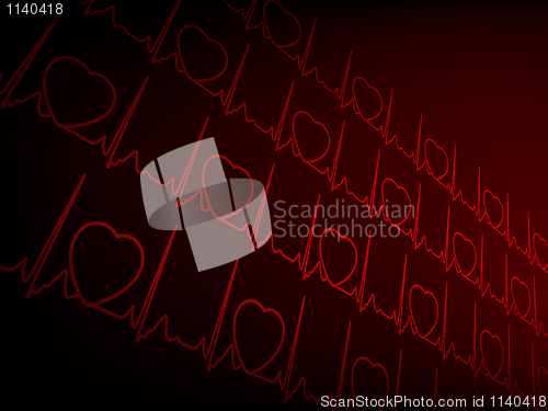 Image of Cardiogram EKG. EPS 8
