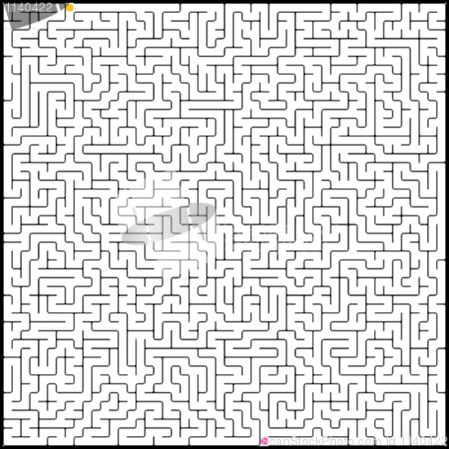 Image of Vector illustration of perfect maze. EPS 8