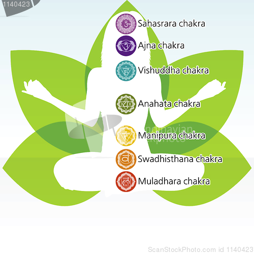 Image of Yoga lotus template. EPS 8