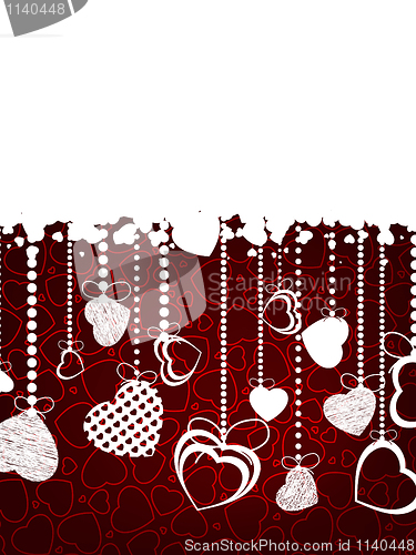Image of Valentine card with copy space. EPS 8