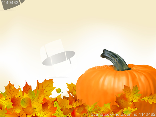 Image of Colorful autumn card template. EPS 8