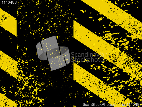 Image of A grungy and worn hazard stripes texture. EPS 8