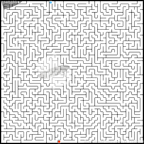 Image of Vector illustration of perfect maze. EPS 8