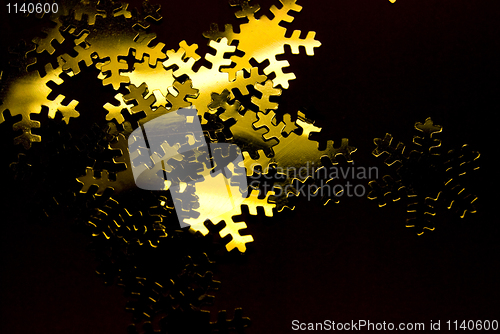 Image of golden snowflakes