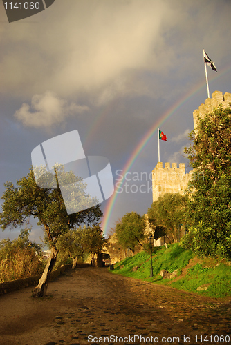 Image of Rainbow over Castelo Sao Jorge