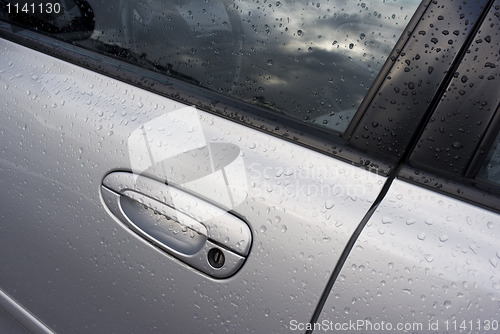 Image of Wet morning car