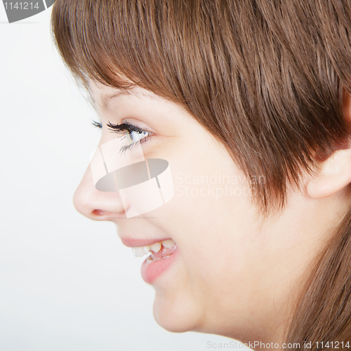 Image of attractive girl admired