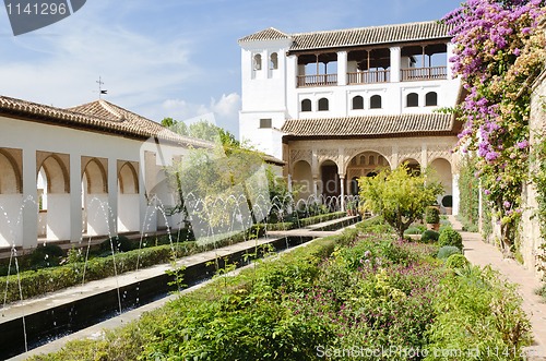 Image of Alhambra - Patio de la Acequia inside the Generalife gardens