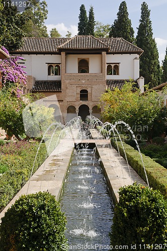 Image of Alhambra - Patio de la Acequia inside the Generalife gardens