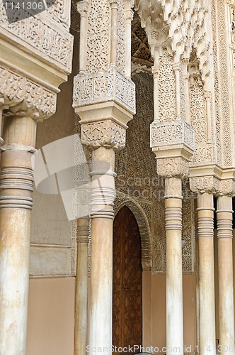 Image of Moorish art and architecture inside the Alhambra, Granada (Spain)