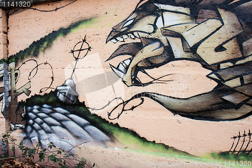 Image of Monster on a graffiti