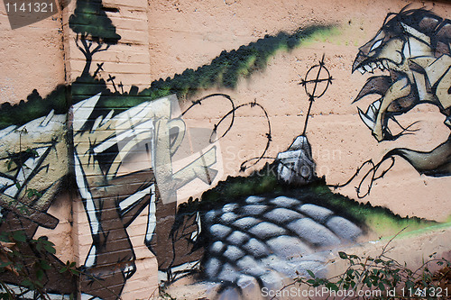 Image of Monster on a graffiti