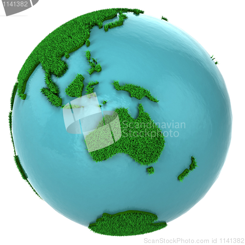 Image of Globe of grass and water, Australia part