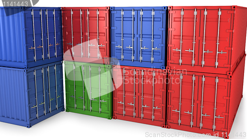 Image of Many freight containers