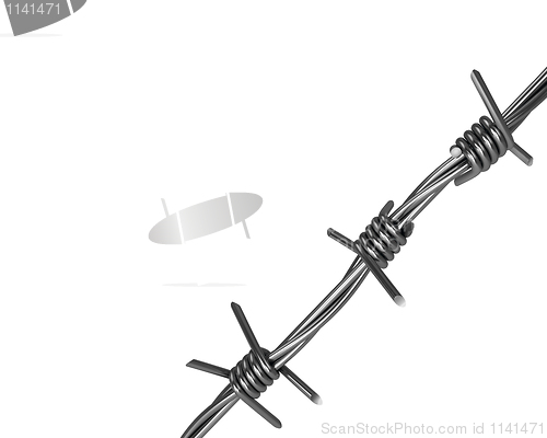 Image of Barbed wire, corner version