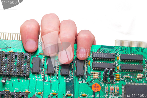 Image of Microcircuit on a hand