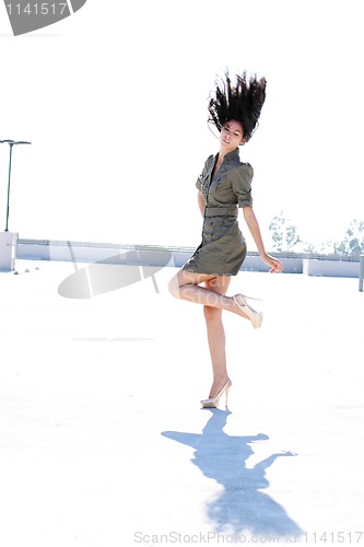 Image of Girl Tossing her Hair
