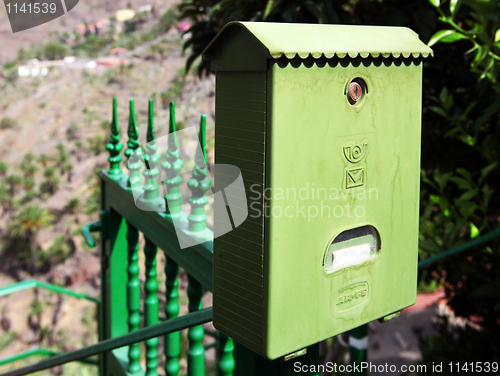 Image of Green mailbox