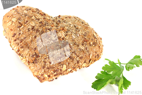 Image of wholemeal heart roll