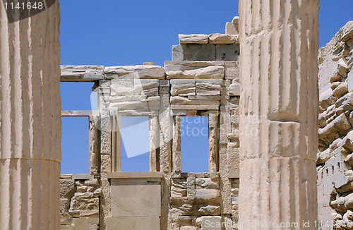 Image of Deatail of Propylaea Gateway to Acropolis