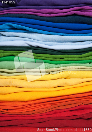 Image of Rainbow clothes background