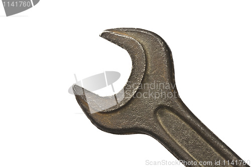 Image of An old wrench isolated on white
