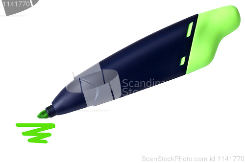 Image of Green highlighter isolated on white 