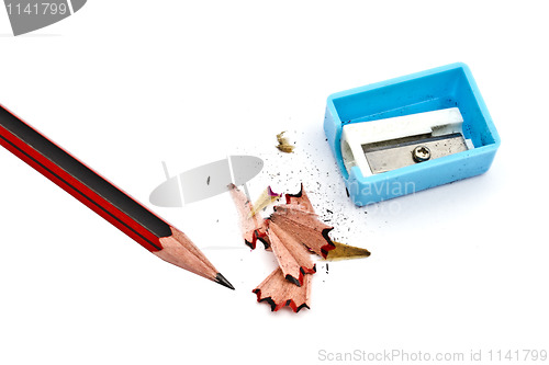 Image of Pencil and sharpener