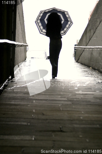 Image of Woman with Umbrella