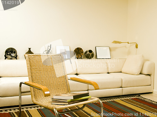 Image of southwestern style living room modern condo