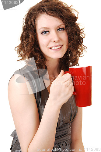 Image of Girl with coffee cup.