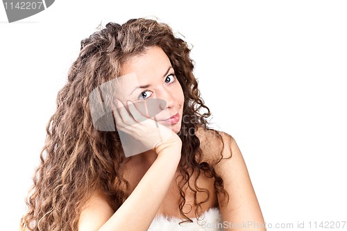 Image of brunette happy lady