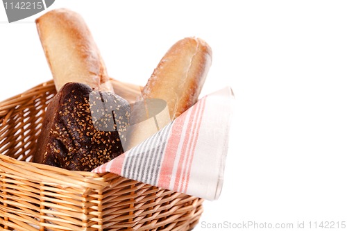 Image of fresh bread in a basket