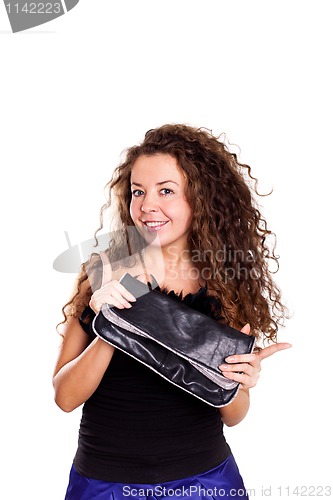 Image of woman holding a bag 