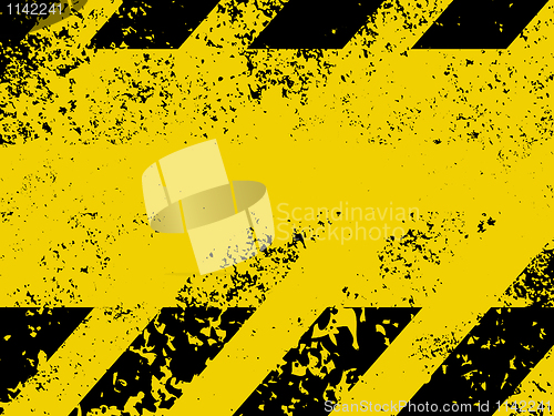 Image of A grungy and worn hazard stripes texture. EPS 8