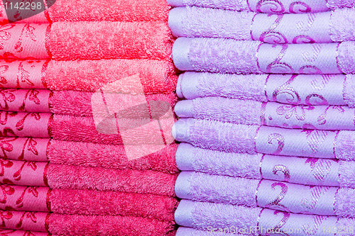 Image of Magenta towels