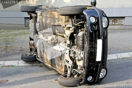 Image of Roll over car