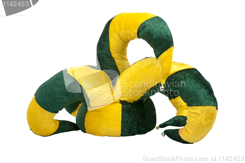 Image of Yellow and green joker hat