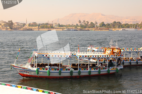 Image of crossing of the Nile in Luxor Egypt