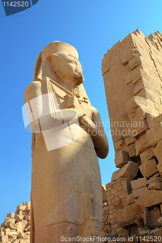 Image of Ramses II - egypt pharaoh in Karnak temple 